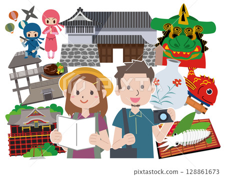 佐賀郡的熱門旅遊景點 佐賀郡的熱門旅遊景點 128861673