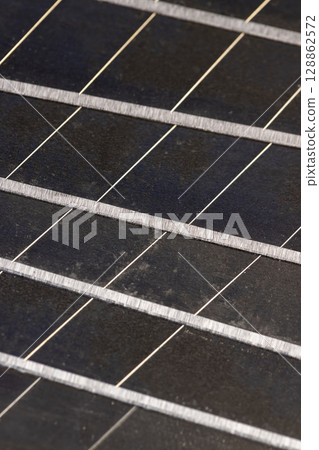 new blade for knife and multiple use, sharp spare knife blade for repair work, closeup 128862572