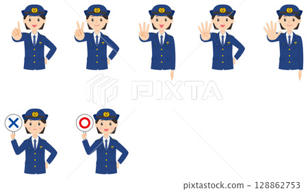 女警官上半身第3部分 128862753