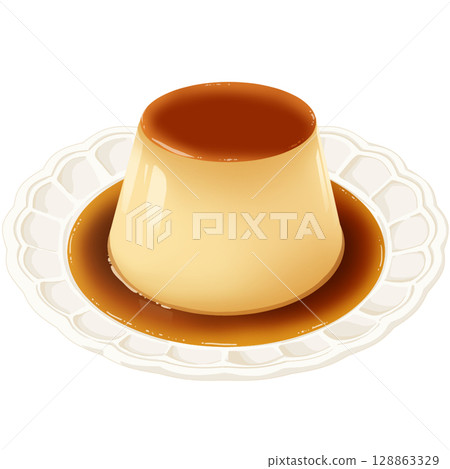 盤子上的布丁 128863329