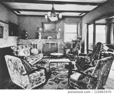 Prewar architecture, modern architecture, Showa era reception room Prewar architecture, modern architecture, Showa era reception room 128863470