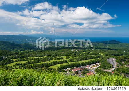 View from the summit of Mt. Omuroyama, Izu in summer, Summer view 128863529