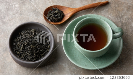 Herbal Tea Ritual Flat Lay 128863693