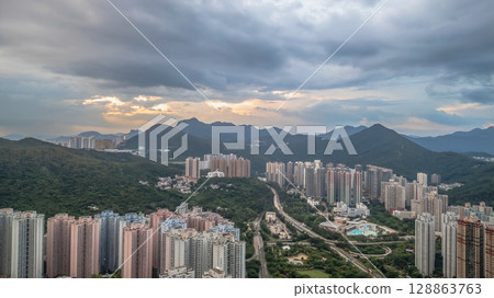 July 24 2022 Modern Residential Neighbourhood of Po Lam, Hong Kong 128863763