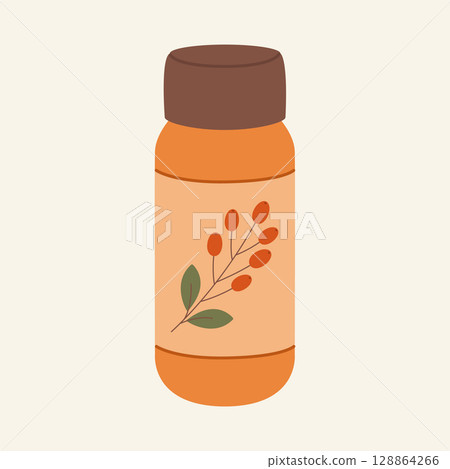 Thermos mug, reusable cup, cup for hot drinks. Travel camping equipment. Vector illustration in flat style Thermos mug, reusable cup, cup for hot drinks. Travel camping equipment. Vector illustration in flat style 128864266