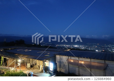 Night view of the Kofu Basin from Hottarakashi Onsen Night view of the Kofu Basin from Hottarakashi Onsen 128864960