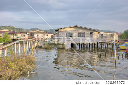Kampong Ayer water settlement in Bandar Seri Begawan, Brunei. Kampong Ayer water settlement in Bandar Seri Begawan, Brunei. 128865072