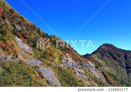 [Ehime Prefecture] Autumn leaves in Kamegamori (Mt. Ishizuchi) 128865177