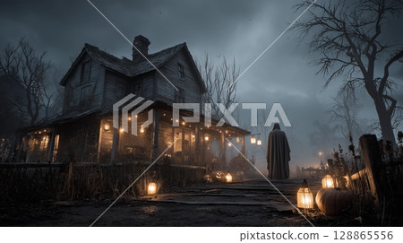 Halloween scenery, horror image 128865556