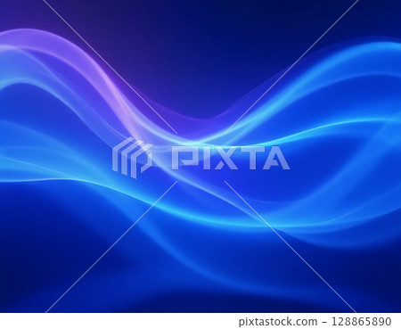 Gentle curves of electric blue and soft purple flow across a dark canvas, creating a stunning visual rhythm that captivates the viewer's imagination with its elegance Generative AI 128865890