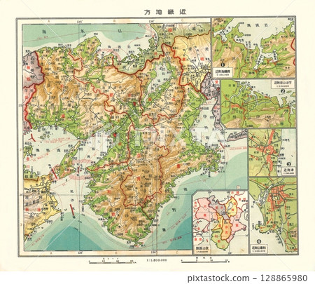 Old map of the Kinki region in 1920 128865980