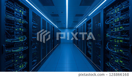 servers in data center-插圖素材 [128866168] - PIXTA圖庫