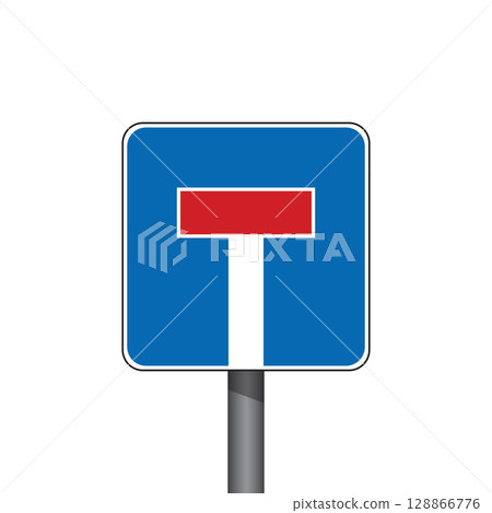 dead end traffic sign isolated vector illustration dead end traffic sign isolated vector illustration 128866776