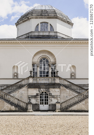 A picturesque of Chiswick House is a Neo-Palladian architecture. 128867170