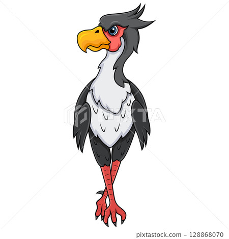 Cartoon terror bird on white background 128868070