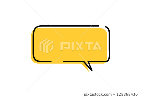 Simple and cute handwritten speech bubbles 128868430