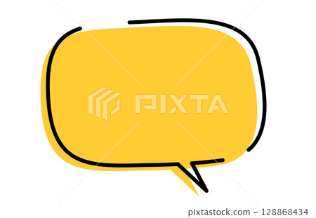Simple and cute handwritten speech bubbles 128868434