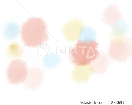 A cute dotted watercolor background illustration with a glittering love-like atmosphere A cute dotted watercolor background illustration with a glittering love-like atmosphere 128869993
