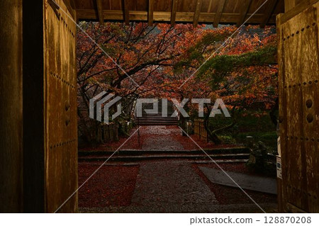 Autumn leaves at Entsuji Temple 128870208