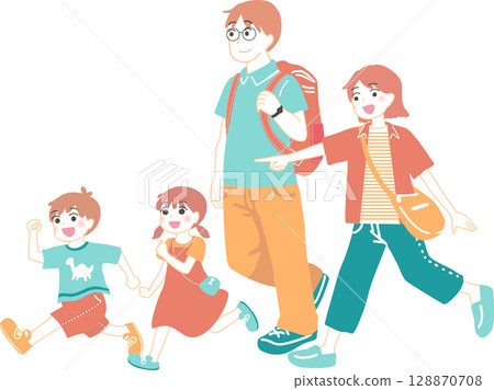 一家人出去的插圖 一家人出去的插圖 128870708