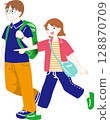 一對情侶外出插畫 128870709