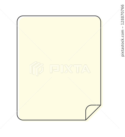 Icon of a sheet of paper with turned corners - Stylish rounded square frame or banner template - 4:5 Icon of a sheet of paper with turned corners - Stylish rounded square frame or banner template - 4:5 128870766