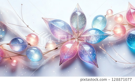 淡彩寶石花和柔和的光線 淡彩寶石花和柔和的光線 128871077