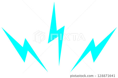 閃電電擊符號插圖受到電擊或衝擊 128871641
