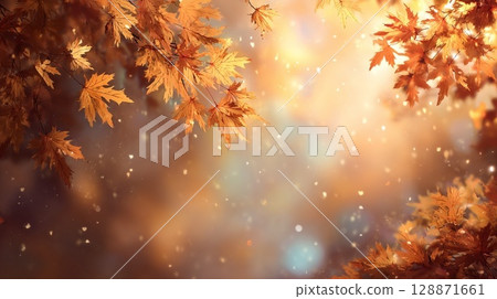 Bright autumn leaves 128871661