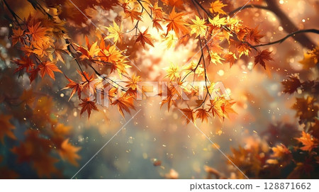Bright autumn leaves 128871662