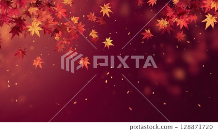 鮮紅的秋葉 128871720