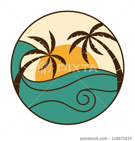 summer minimalist emblem 128871814