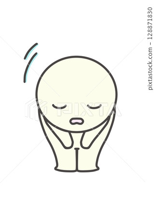 Apologize, bow, apology, simple, person, round face, character Apologize, bow, apology, simple, person, round face, character 128871830