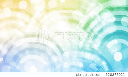 Overlapping transparent circles with vibrant gradient colors as abstract background 128872021