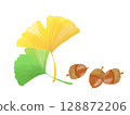 銀杏和橡子 128872206