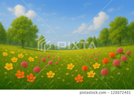 Spring Flower Field 128872481