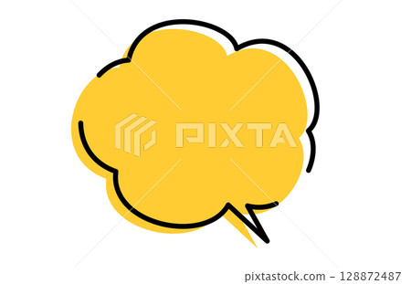 Simple and cute handwritten speech bubbles Simple and cute handwritten speech bubbles 128872487