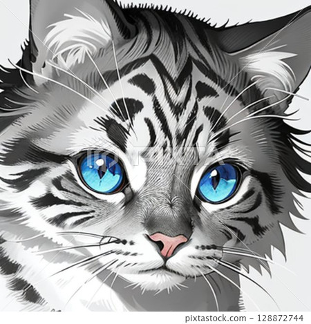 A cat looking up A cat looking up 128872744