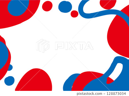 紅色和灰色流體框架 128873034