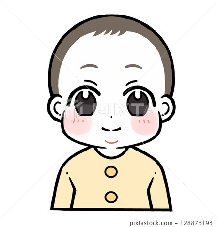 一個微笑的嬰兒的插圖 一個微笑的嬰兒的插圖 128873193