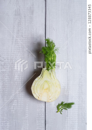 Fennel Bulb With Sprouting Greens, Ideal For Culinary Dishes 128873345