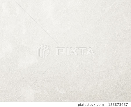 Image material of Japanese paper texture: White 128873487