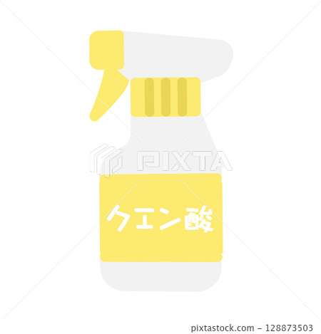 Citric acid spray bottle illustration Citric acid spray bottle illustration 128873503