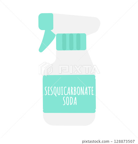 Sodium bicarbonate spray bottle illustration 128873507