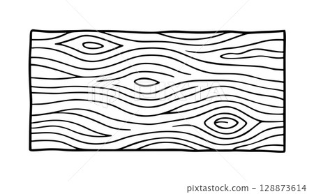 wood texture outline icon line art, black and white doodle style wood texture outline icon line art, black and white doodle style 128873614