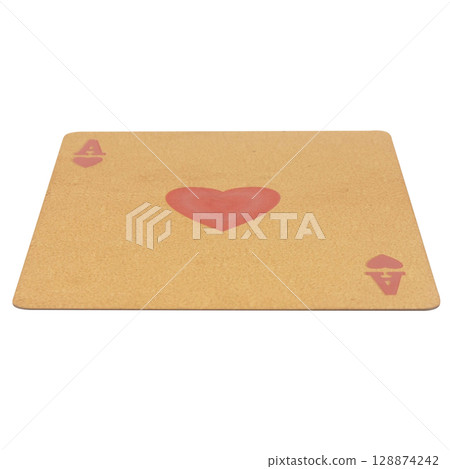 card gambling ace hearts gold 128874242