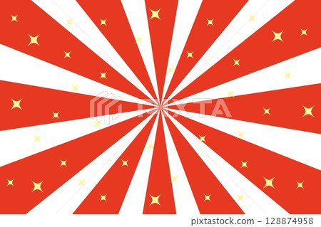 Background illustration of sparkling marks and concentrated lines (red and white) Background illustration of sparkling marks and concentrated lines (red and white) 128874958