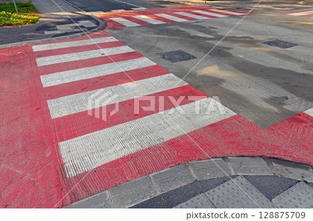 Red and White Crossing Red and White Crossing 128875709