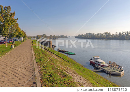 River Sava Slavonski Brod River Sava Slavonski Brod 128875710