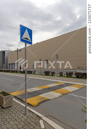 Street Speed Bump Sign Street Speed Bump Sign 128875737